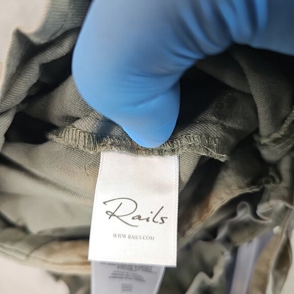 Rails Bodie Pants Womens Size S Olive Green Cotton Relaxed Fit Stretch Cargo - Picture 11 of 16